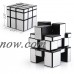 Mirror Speed Cube Puzzle 3x3x3 Gold and Silver Mirror Magic Cube Set 2 Pack for Kids by Ganowo   